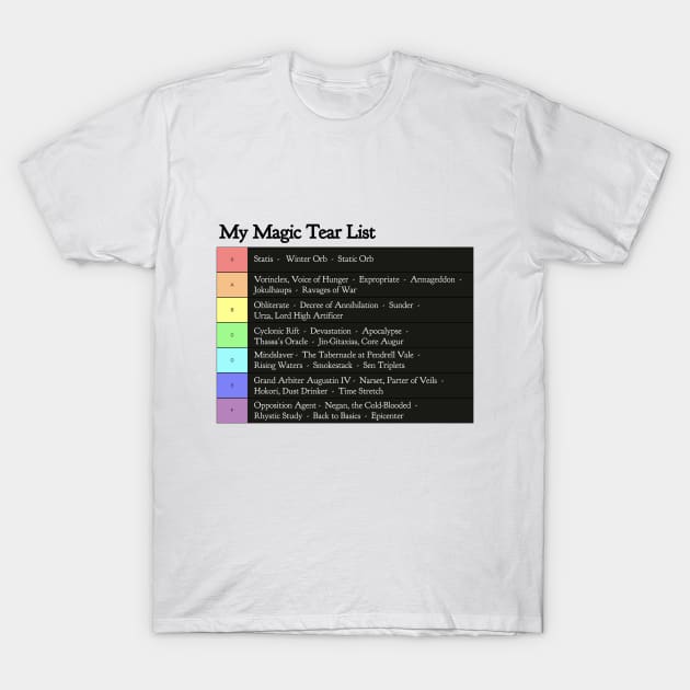 My Magic Commander "Tear" List T-Shirt by LP Designs